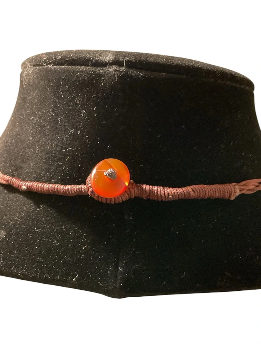 Amber-Tone Bead Pendant Necklace with Tassel